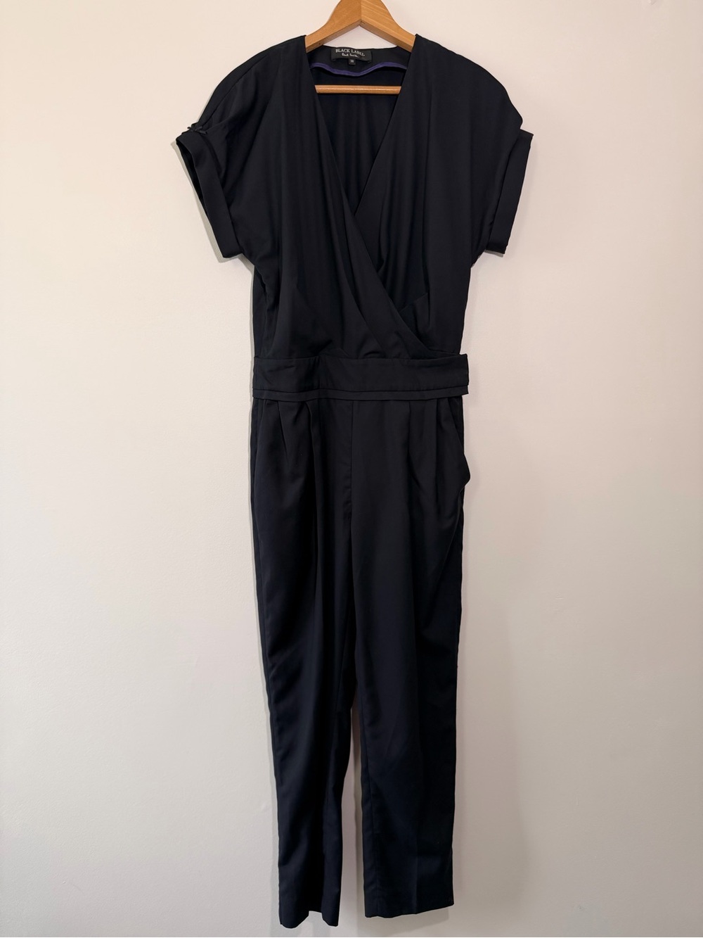 Paul Smith Black Label Wrap-Front Jumpsuit with Belted Waist
